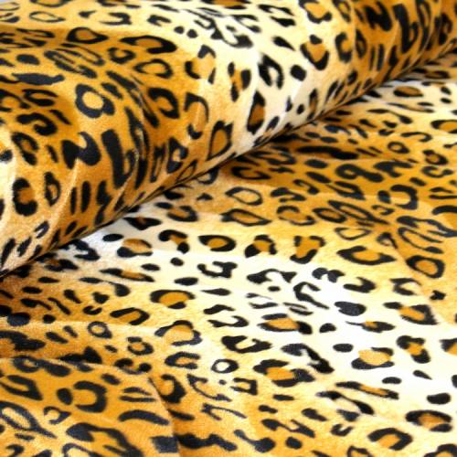 Leopardenfell-Imitat braun
