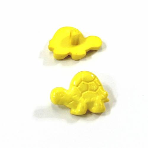 Kinderknopf Schildkröte gelb