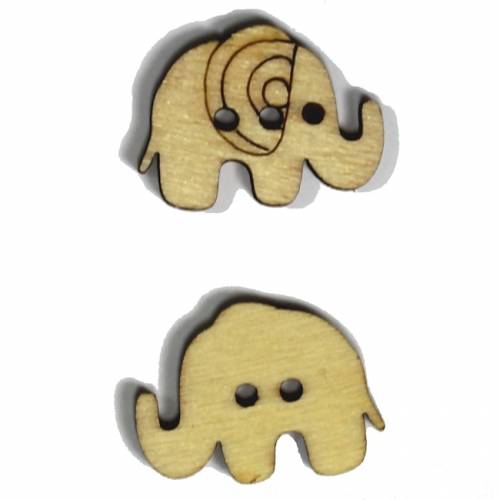 Elefanten-Kinderknopf aus Holz