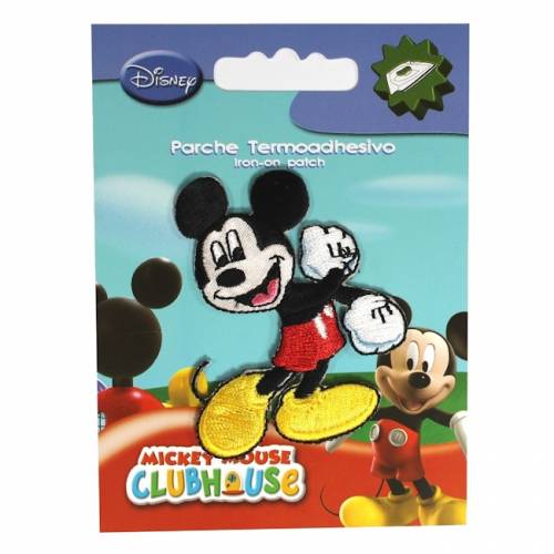Hübsches Disney-Bügelbild, Applikationen zum Aufbüglen oder Aufnähen von Micky Maus